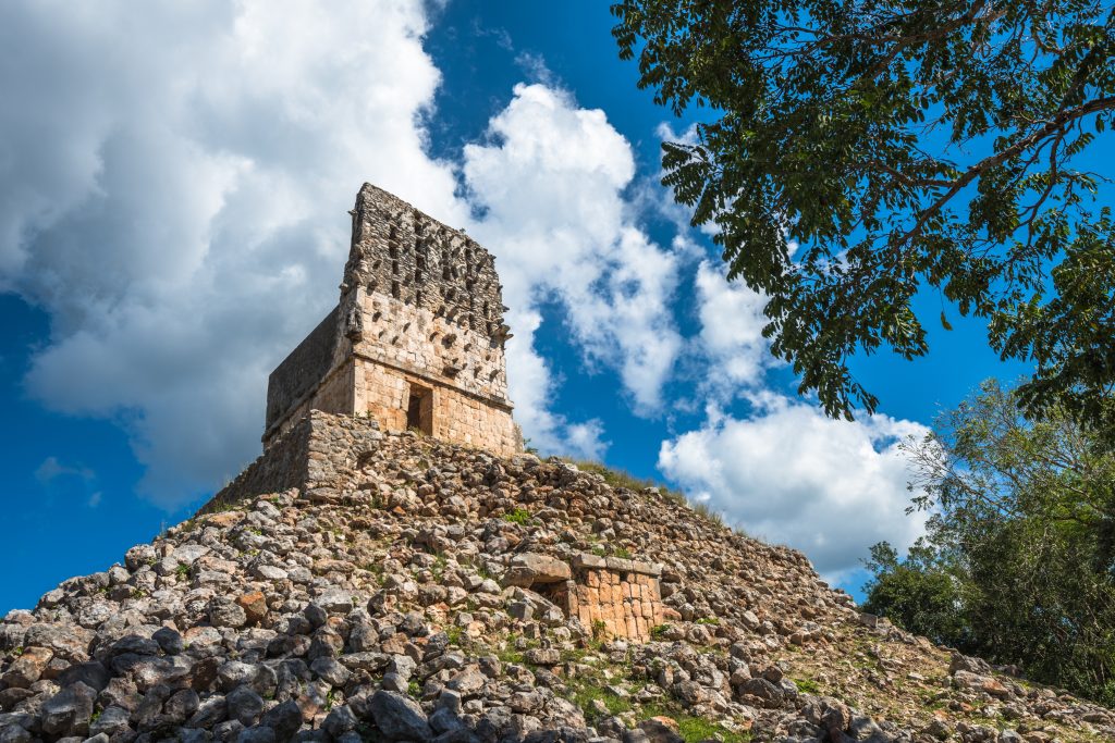 El Mirador mayan pyramid, Labna ruins, Yucatan, Mexico